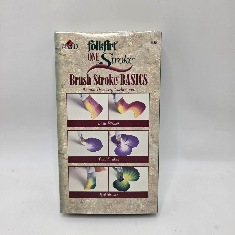 FolkArt One Stroke Brush Stroke‎ Basics VHS Donna Dewberry Painting Tutorial